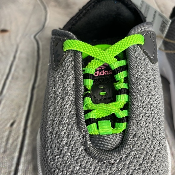 NWT Adidas Adifom SLTN EL I Grey Three Toddler Boy Shoes - Size 4K - Picture 5 of 17
